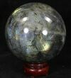 Flashy Labradorite Sphere - Great Color Play #32071-2